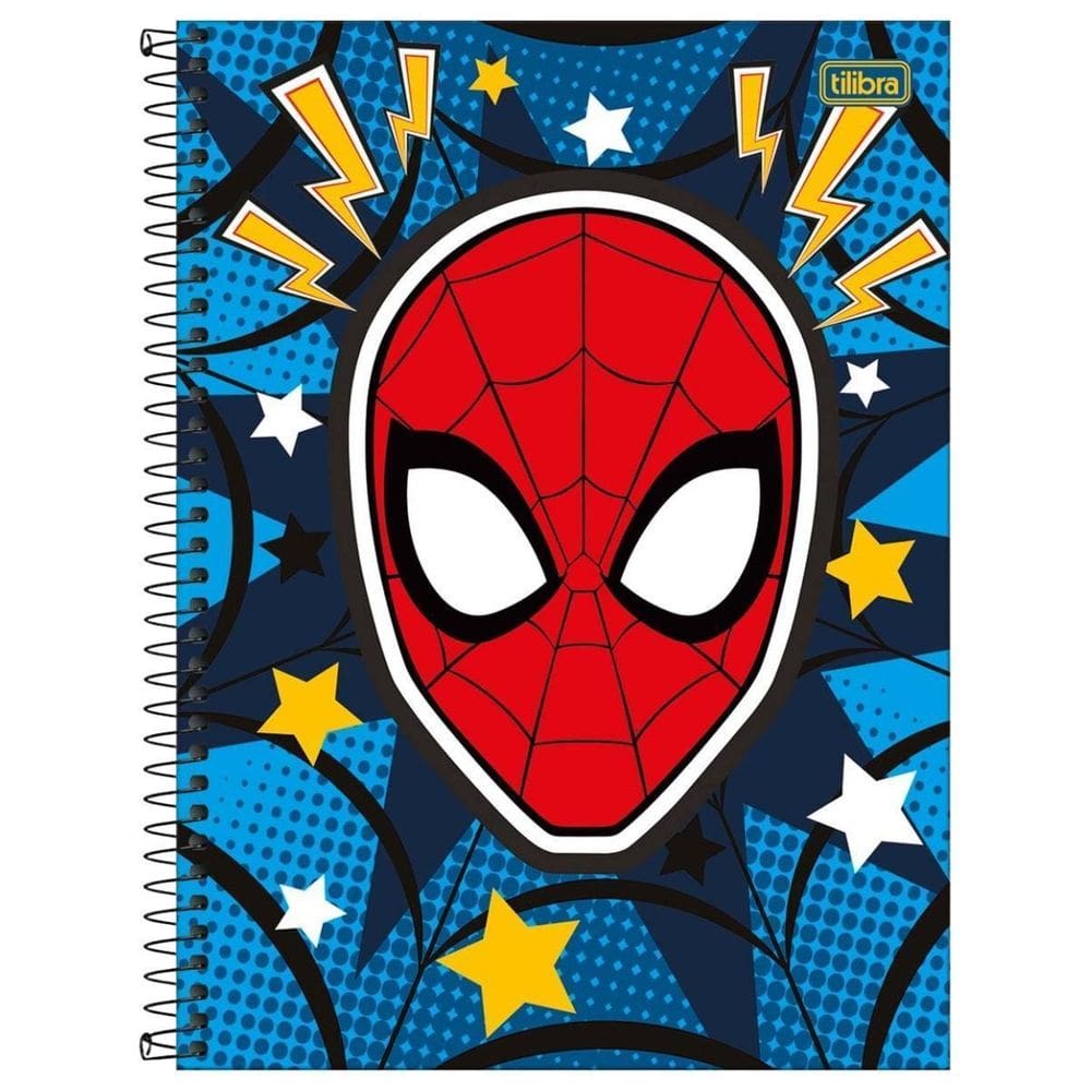 Caderno Homem Aranha Capa Dura Espiral 80F 1 Matéria Escolar