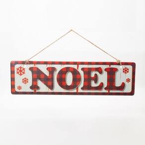 Placa De Natal Papai Noel Decorativa Enfeite Melamina 40cm