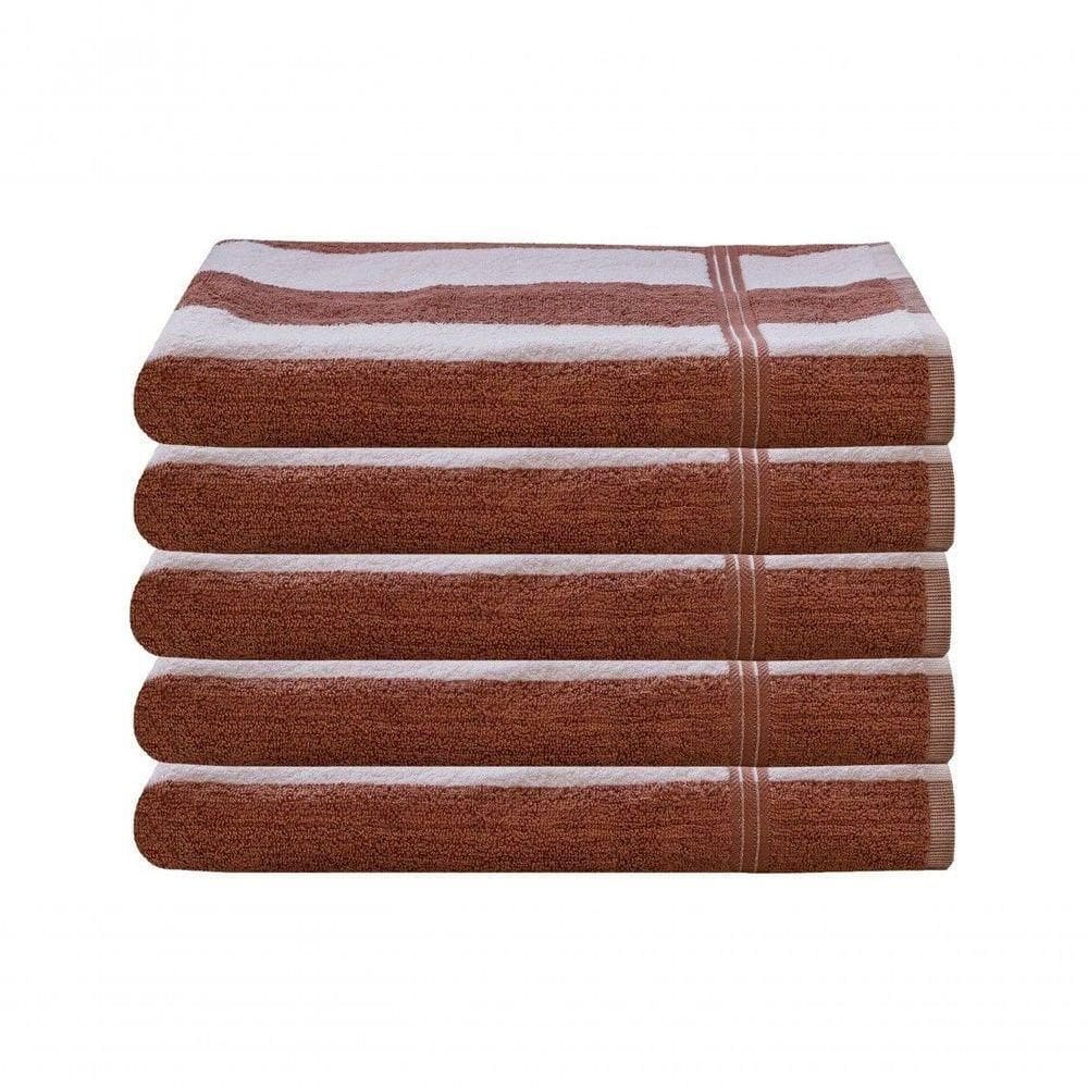 Jogo De Toalha De Praia 5 Peças Ipanema Lufamar Bege