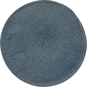 Kit 6 Americano Requinte Liso Para Mesa Redondo 38cm Navy