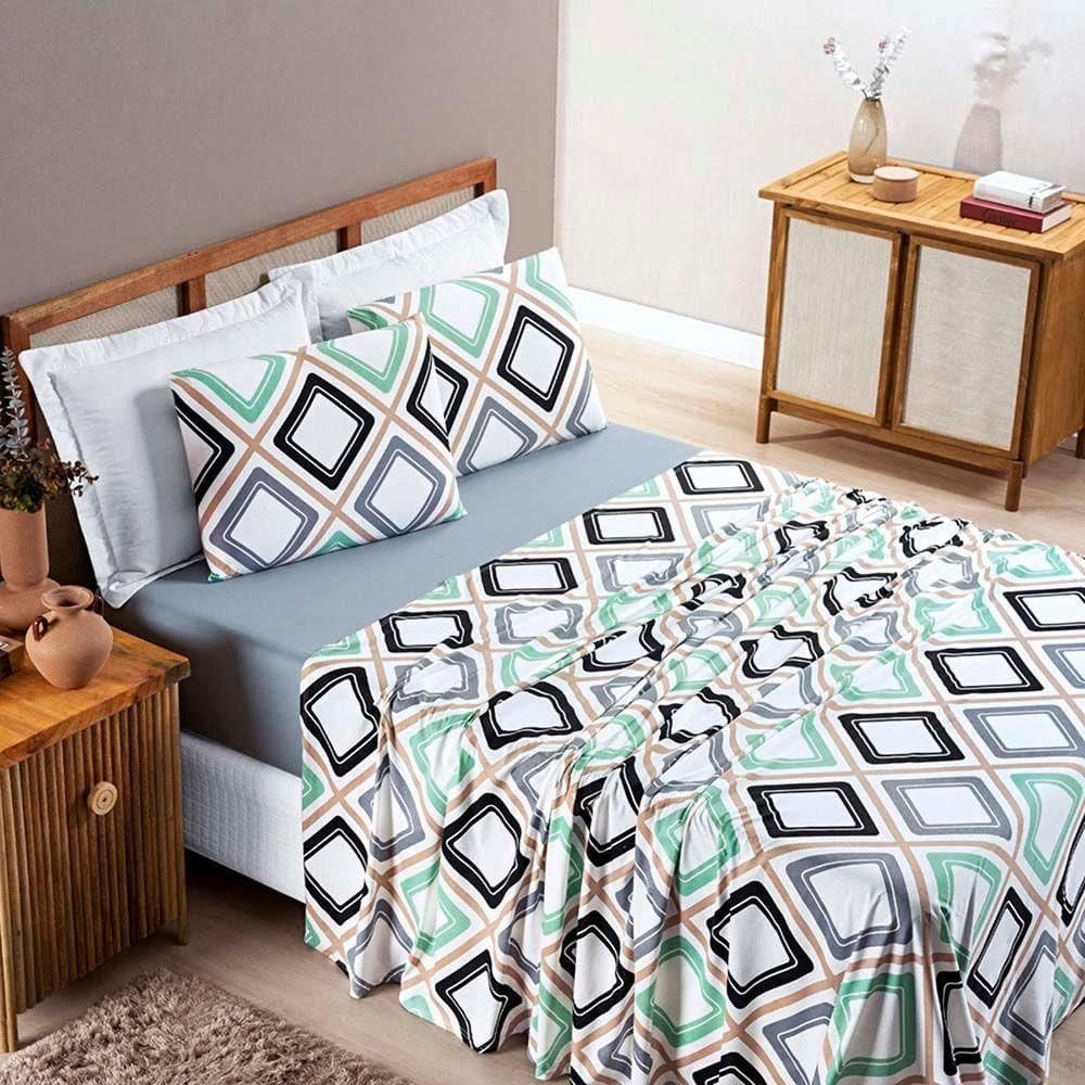 Jogo De Lençol Grace King 4 Peças Malha 100% Algodão Harmony Cinza