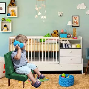 Poltrona Infantil Cadeira Sofá Mini Assento Para Crianças Magali Verde