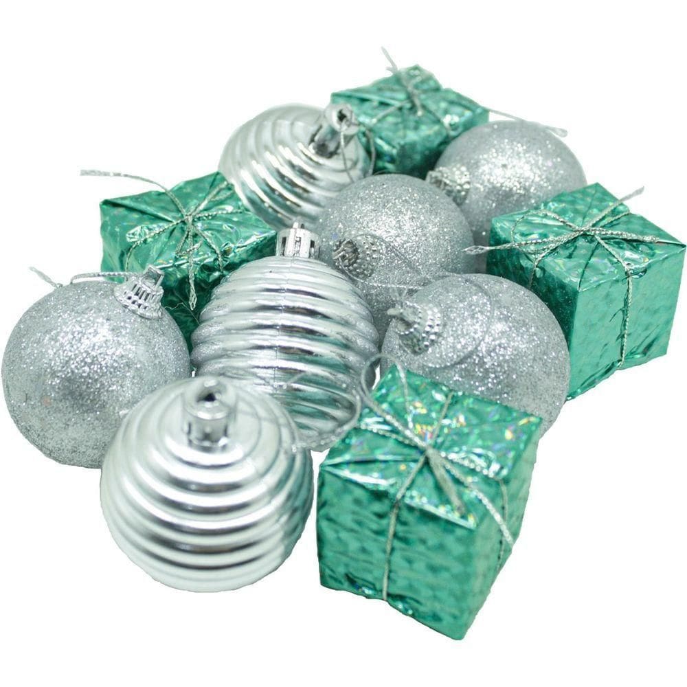 Kit 44 Peças Enfeite Tubo Natalino árvore Natal Verde 5cm