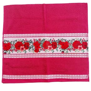 Toalha De Rostotransfer Felpuda Floral 42cm X 72cm Savitex Marsala