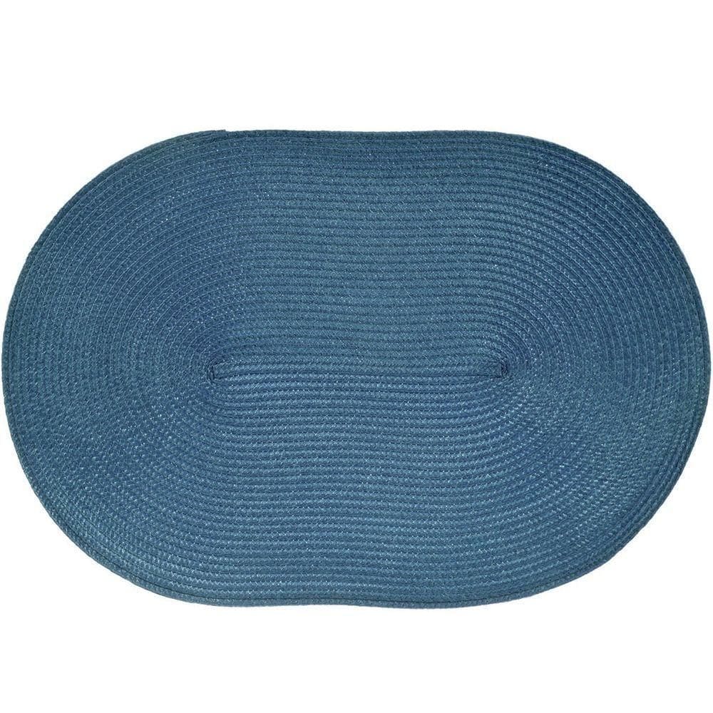 Kit 4 Americano Requinte Liso Para Mesa Oval 30x45cm Navy