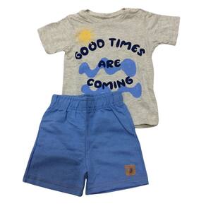 Conjunto Infantil Verão masc Tink Bink Laranja Azul