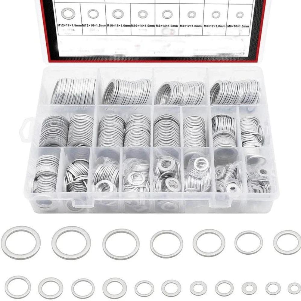 Kit 450 Arruelas Em Aluminio Diversos Tamanhos