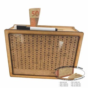 Cofre Guardar Dinheiro Woodbox Japones Kakebo Desafio Nat