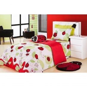 Edredom Estampado Infantil Kids Solteiro 01 Peça - Joaninha