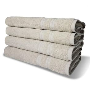 Kit 4 Toalhas De Banho 430g/m² Grande Super Grossa 80x150cm Itália Soft Bege