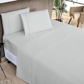 Jogo De Cama Elegance King 04 Peças - Cinza