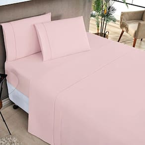 Jogo De Lençol Queen Elegance 200 Fios 4 Peças - Rosa