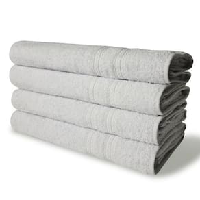 Kit Com 4 Toalhas De Banho 430g-m² Grande Grossa 80x150cm Itália Soft - Branco Branco