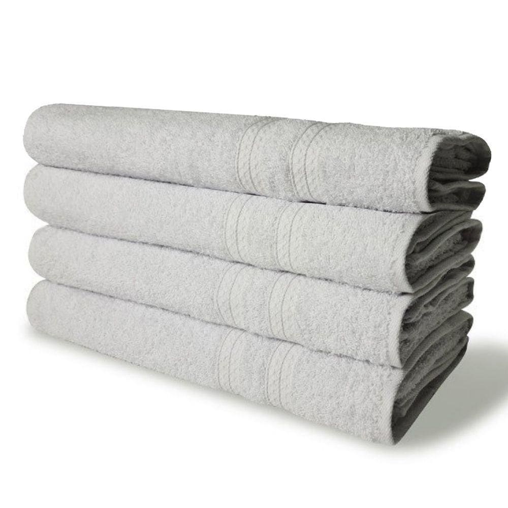 Kit Com 4 Toalhas De Banho 430g/m² Grande Grossa 80x150cm Itália Soft Branco