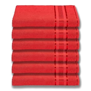 6 Toalhas Plus Size Grossa E Macia 80x180 Vermelho