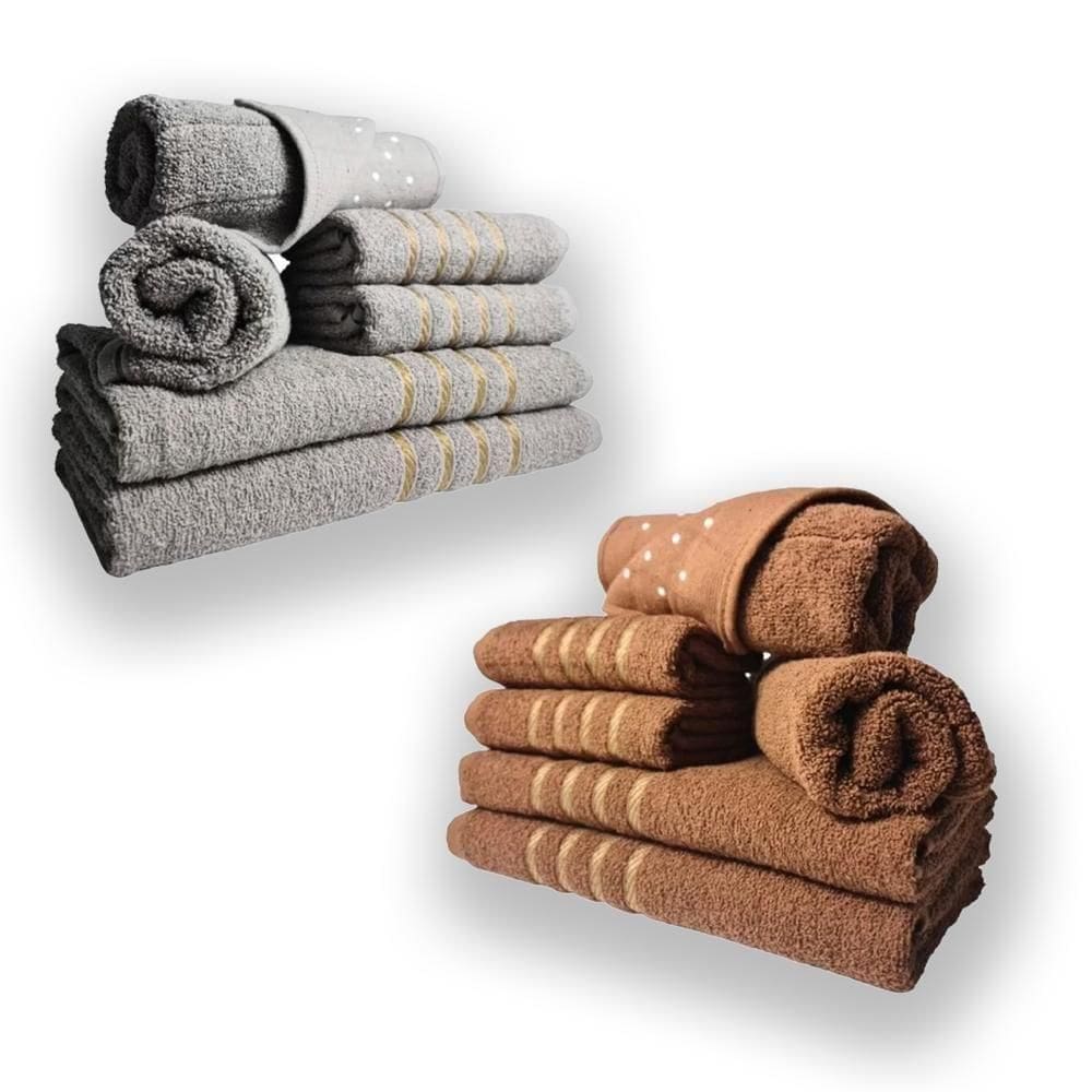 Jogo De Toalhas 12pcs 4 Banhos 4 Rosto 4 Tapetes Cz+mr