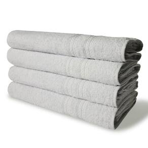 Kit Com 4 Toalhas De Banho 430g/m² Grande Grossa 80x150cm Itália Soft - Branco