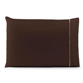 Fronha Avulsa 70cm X 50cm 1 Peça Laura 100% Poliéster Toque Percal 200 Fios Cor:tabaco