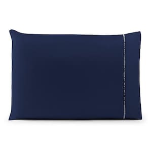 Fronha Avulsa 70cm X 50cm 1 Peça Laura 100% Poliéster Toque Percal 200 Fios Cor:azulmarinho