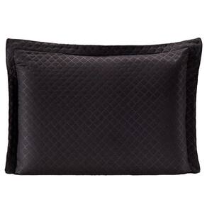 Porta Travesseiro Preto/rosa Avulso DuplaFace Microfibra