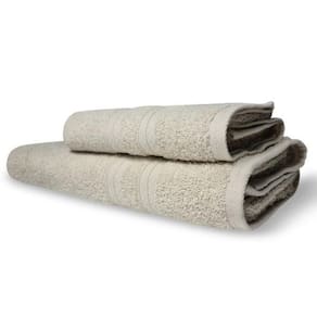 Jogo 2 Toalhas Itália Soft 1 Banho 1 Rosto Grossa 100% Algodão 430g-m² - Bege Bege