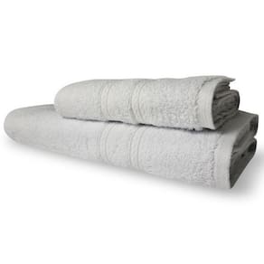 Kit 2 Toalhas Lisboa 1 Banho 1 Rosto Grossa 100% Algodão 430g/m² Branca