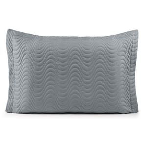 Porta Travesseiro Avulso 70cm X 50cm Com Debrum 1 Peça Laura Matelado 100% Poliéster Toque 200 Fios Cor:cinza