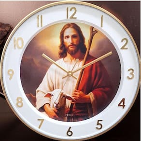 Relógio De Parede Branco Com Dourado Silencioso Herweg 6852-