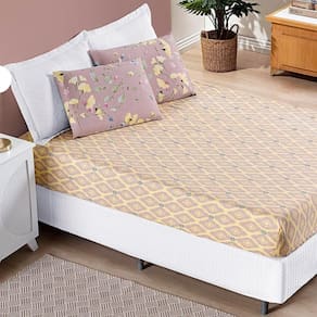 Jogo De Cama Lençol Bouti Estampado Solteiro 02 Peças - Lavanda