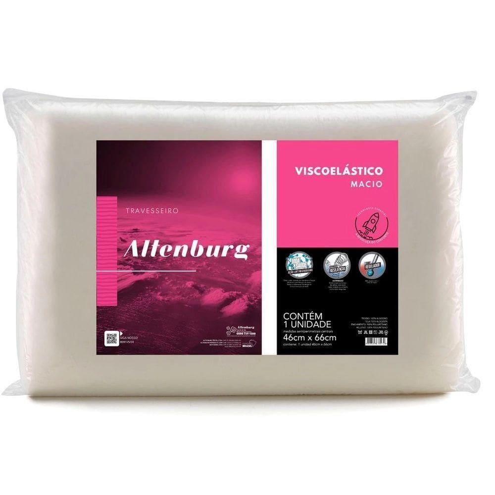 Travesseiro Viscoelástico Nasa 45x66 Altenburg