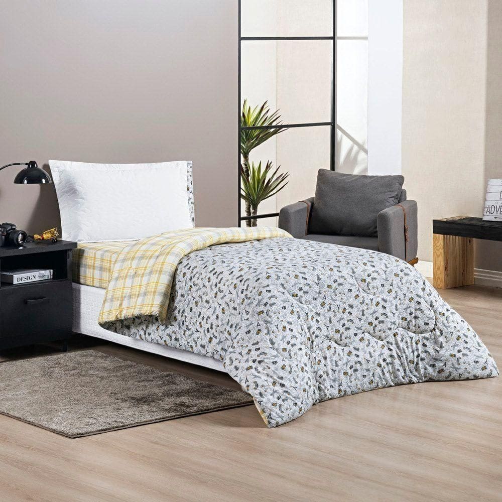 Edredom 100% Algodão Joy Solteiro 01 Peça - Adventure