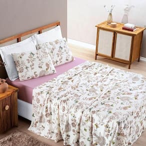 Jogo De Cama Malha King Quality 04 Peças - Butterfly
