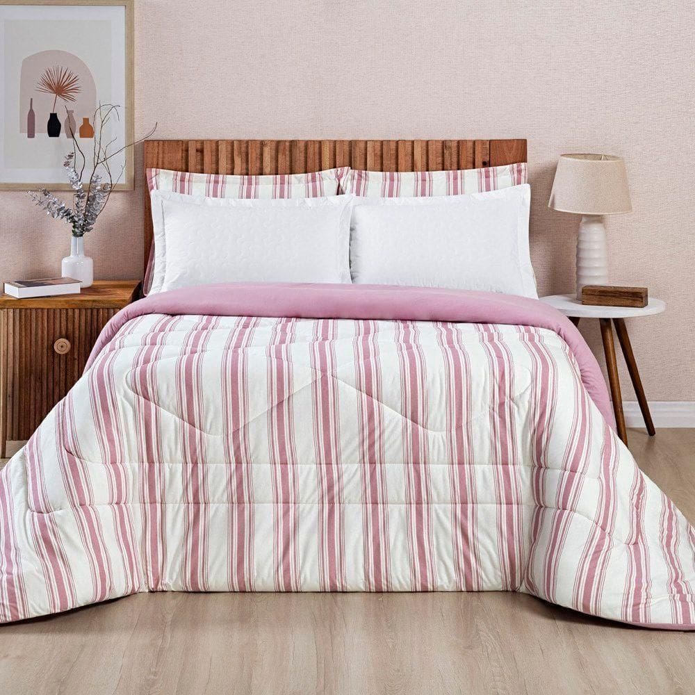 Edredom 100% Algodão Marin King 01 Peça - Rosê