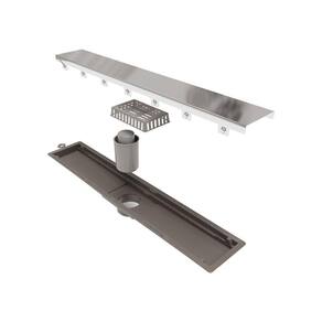 Ralo Linear Novii Sifonado 8892 50cm Saída Central Com Tampa Inox Polida 8892