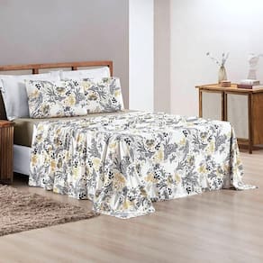 Jogo De Cama Malha Casal Quality 04 Peças - Blossom