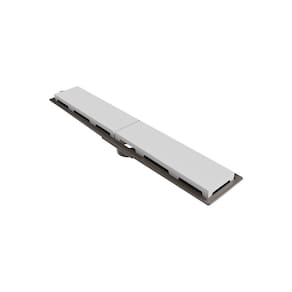 Ralo Linear Novii Seco 8877 50cm Saída Central Com Tampa Branca 8877