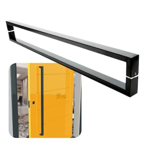 Puxador Para Portas Greco 60 cm Preto Fosco