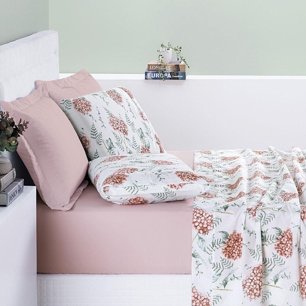 Jogo De Cama Cotton Select King 04 Peças - Hortência
