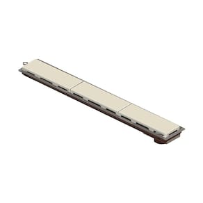 Ralo Linear Novii Seco 4230 75cm Saída Na Extremidade Com Tampa Bege 4230