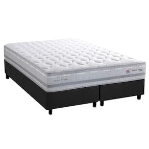 Conjunto Box King: Colchão Molas Herval Maxspring Petra C1662 + Base CRC Suede Gray (193x203x33)
