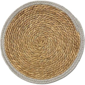 Lugar Americano Rústico Colors Fibra Natural 38cm Cinza