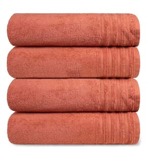 Kit 4 Toalha De Rosto Grande Fio Penteado 100% Algodão - Twist - Ferrugem