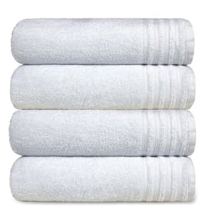 Kit 4 Toalha De Rosto Grande Fio Penteado 100% Algodão - Twist - Branco