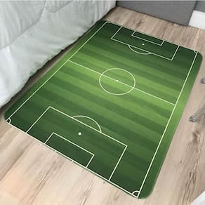 Tapete Kids Divertido 95cm X 1,30m Antiderrapante - Futebol