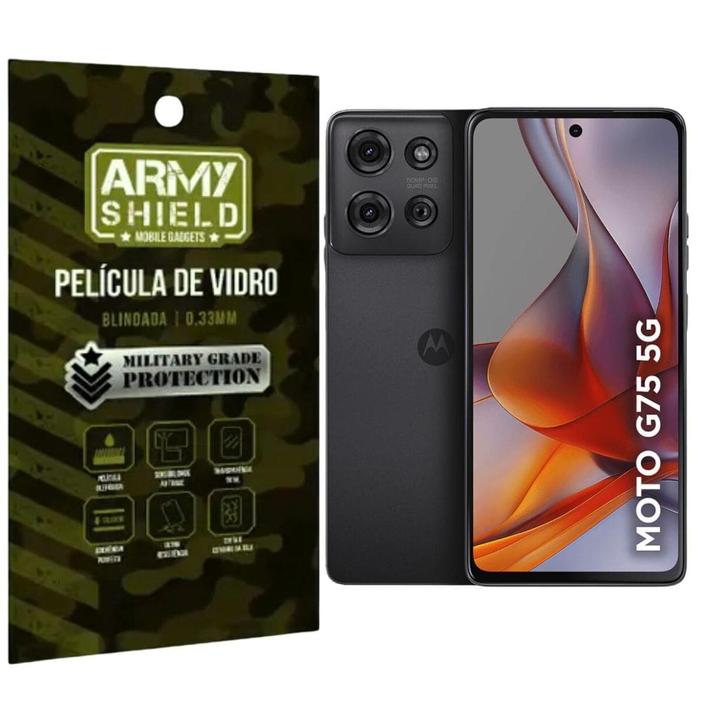 Pelicula De Vidro 3D Para Moto G75 Full Cover Armyshield
