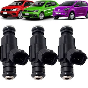 Kit 3 Jogo Bico Injetor Vw Fox Gol Voyage Polo Up 1.0 3 Cil