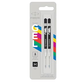Carga Para Caneta Esferográfica Parker Gel Preta C/2
