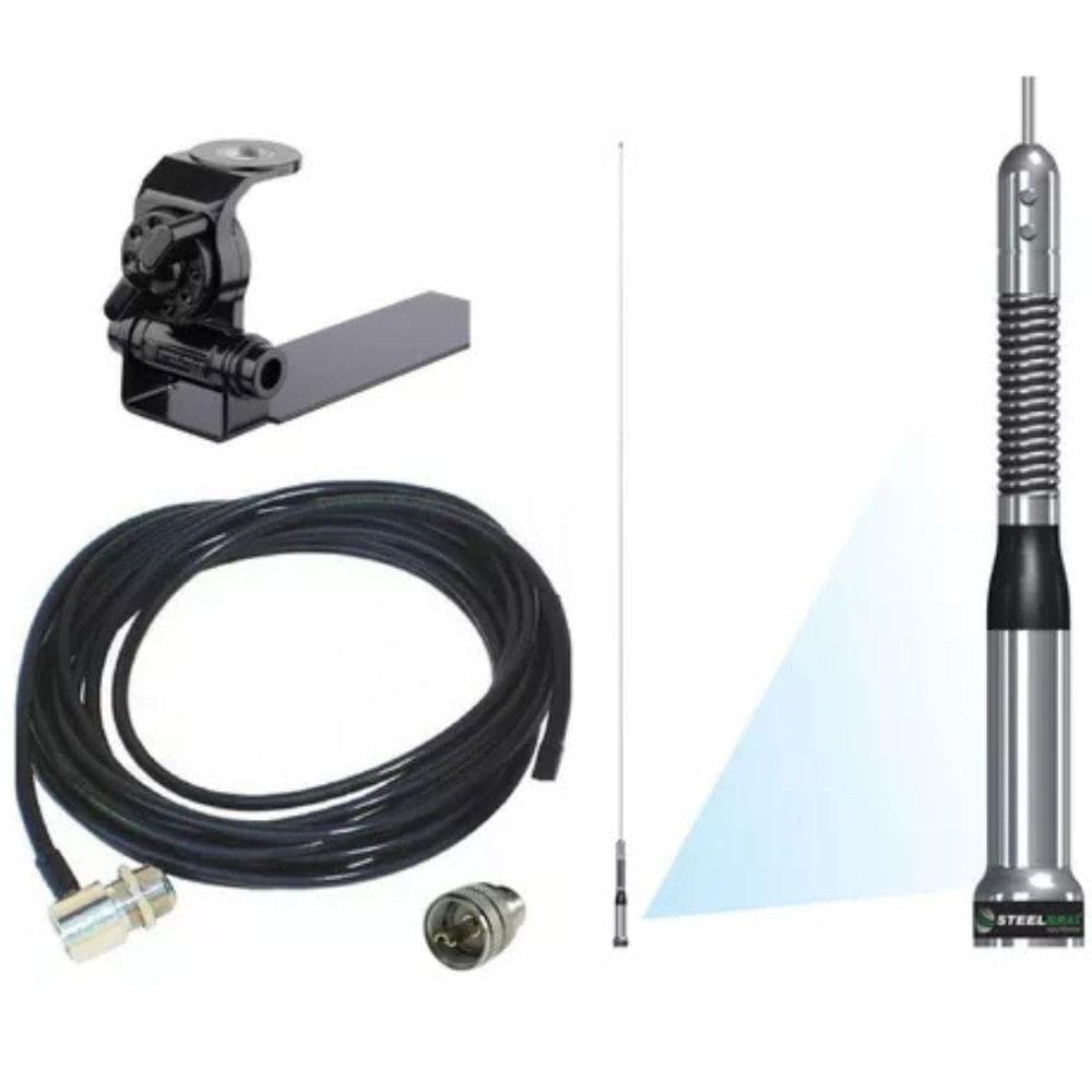 Antena Móvel Vhf 5/8Onda Slim Bold Mola S Caminhonete Ap8689