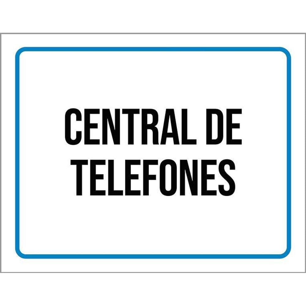 Placa Ambiente Sinalização Setor Central De Telefones 36X46