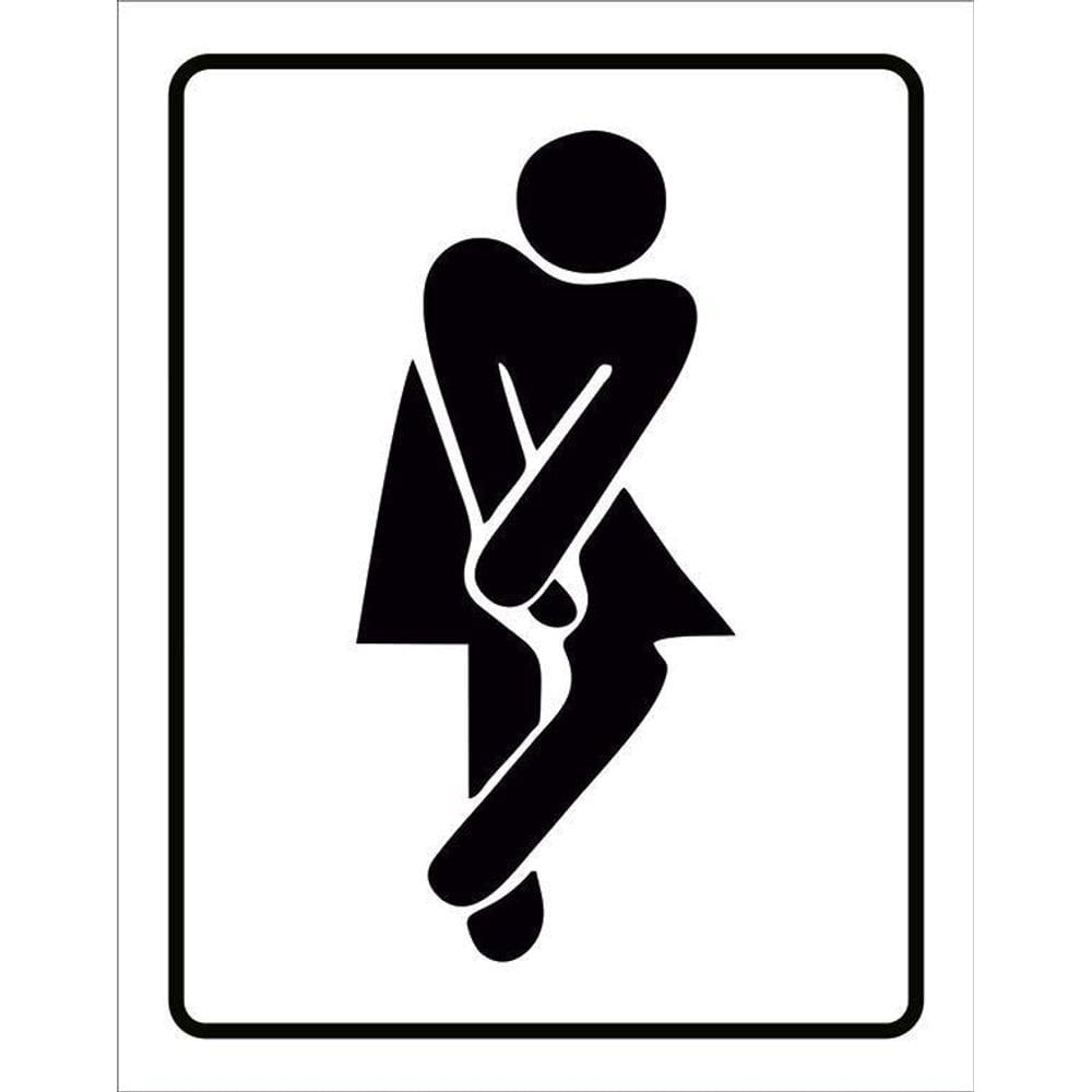 Placa De Banheiro Feminino Apertado 36X46